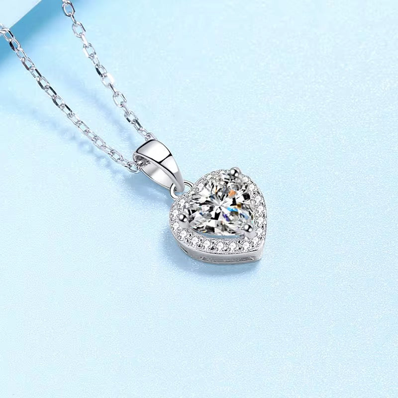 Silver heart necklace