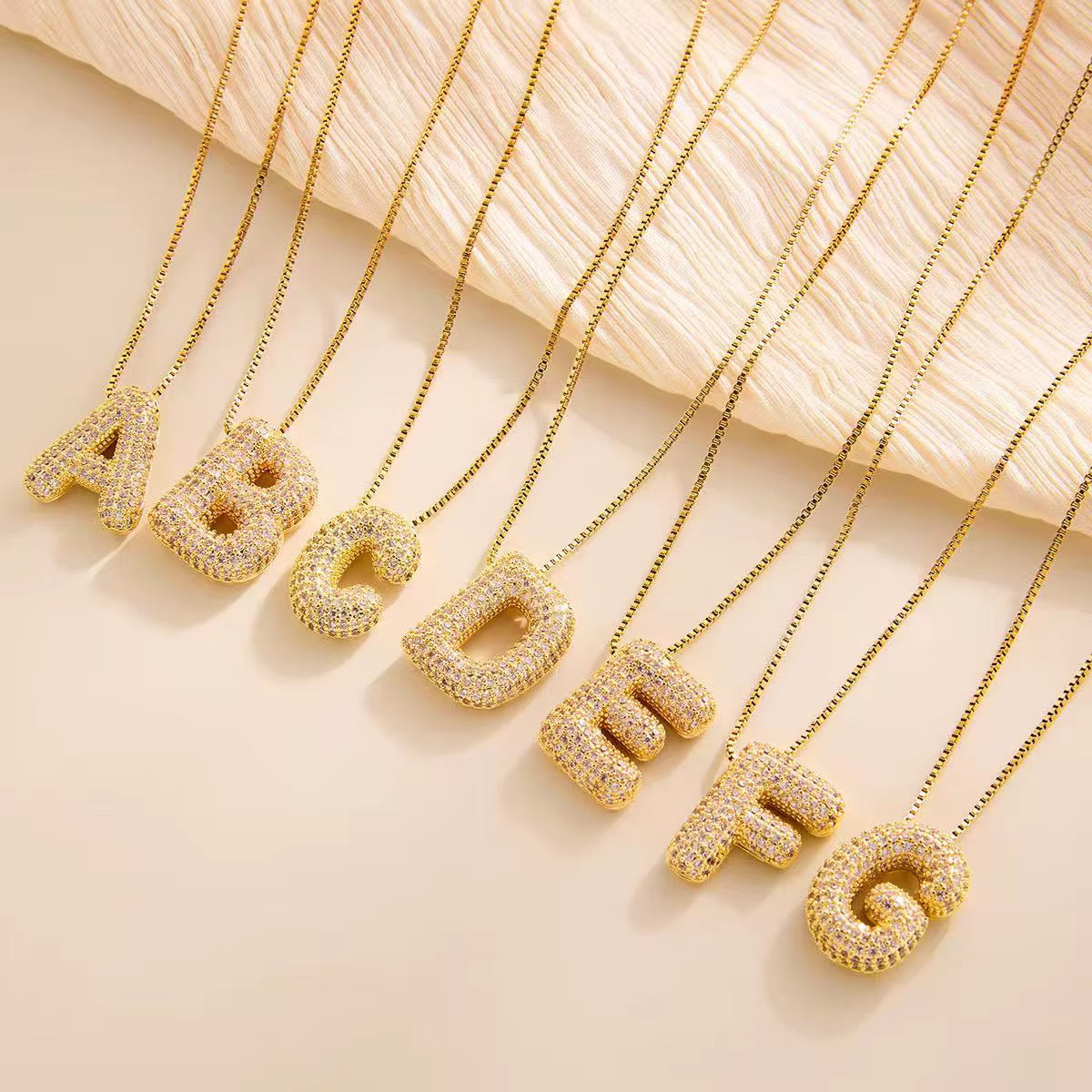 Trendy alphabet necklace