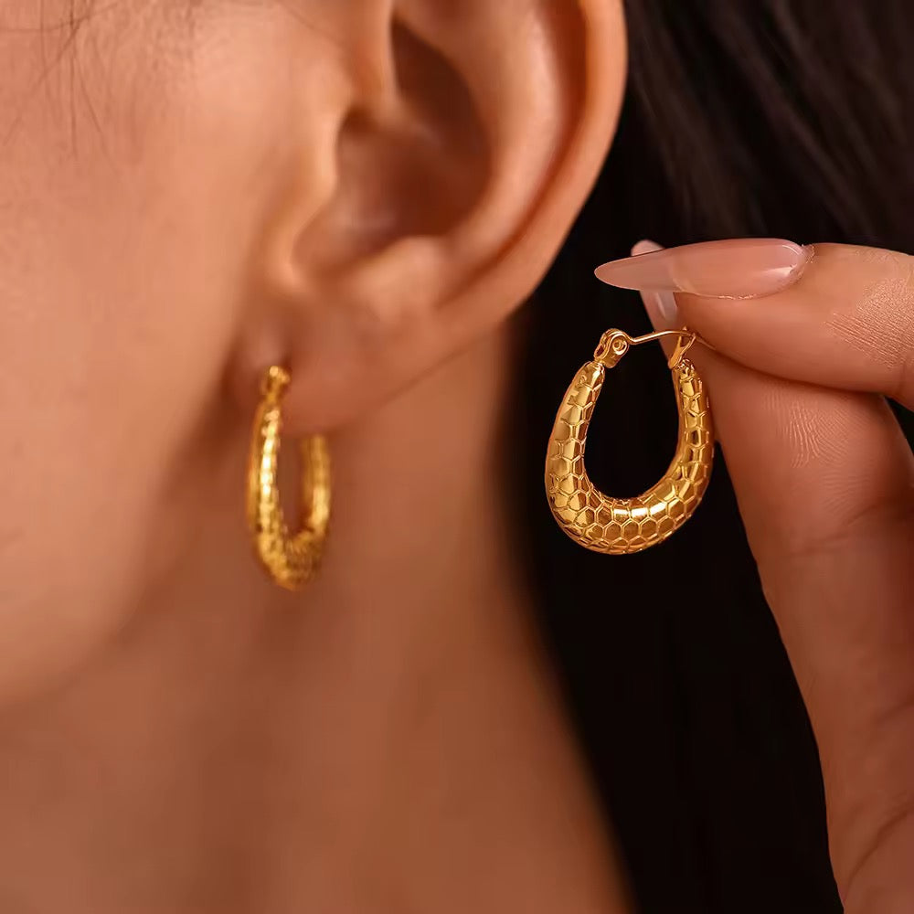 Textured earring